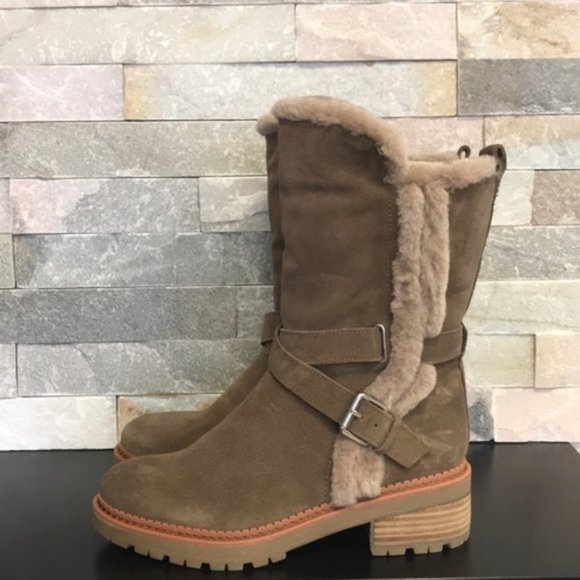 Sam Edelman Jailyn Faux Fur-Lined Suede Boots - Picture 3 of 11